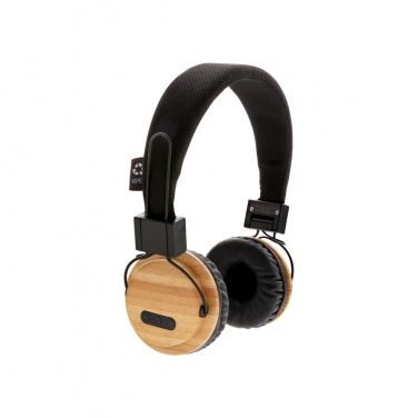 Logotrade promotional gift image of: Bamboo wireless headphone